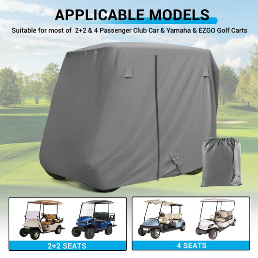 600D Heavy-Duty Golf Cart Cover – 4 Passenger – view 2 Alternate View - Fairway Fort™