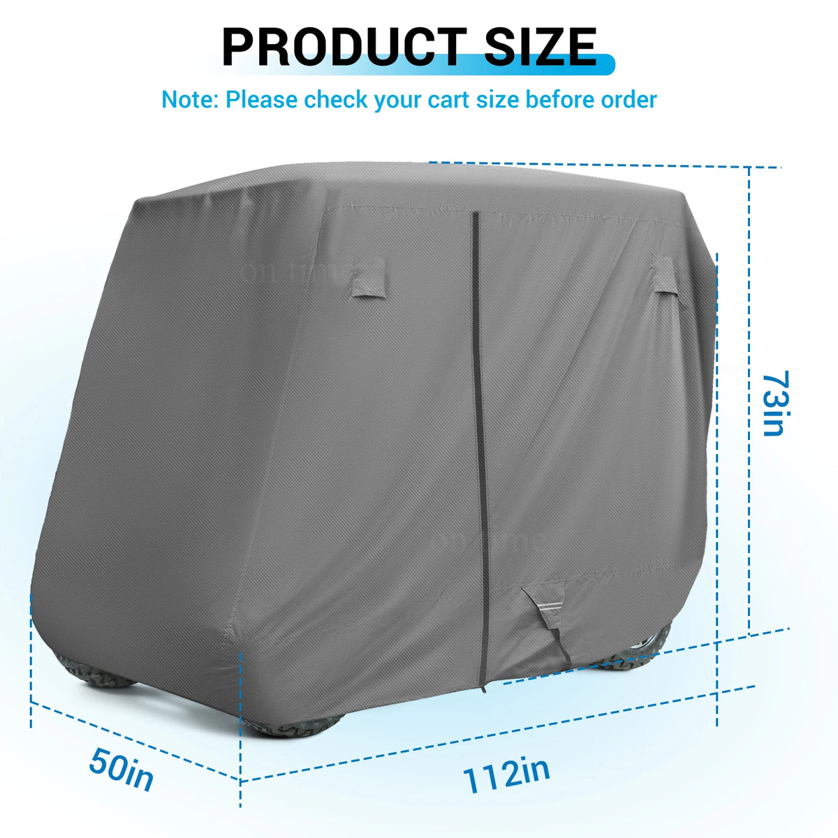 600D Heavy-Duty Golf Cart Cover – 4 Passenger – view 6