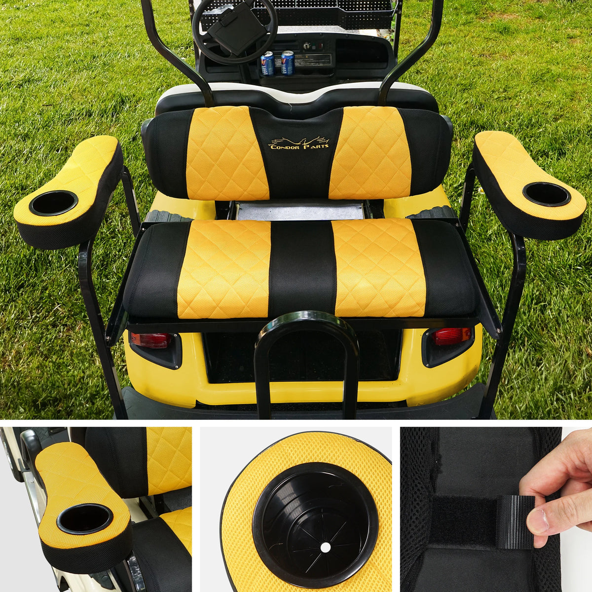 Breathable Golf Cart Armrest Covers – Pair – view 3