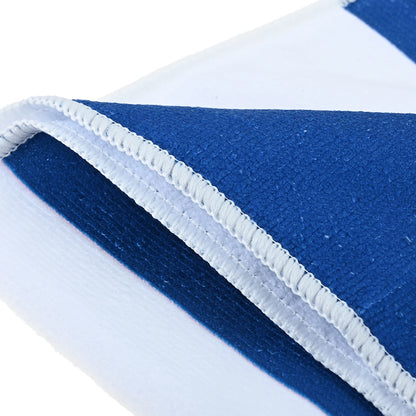 Seat towel edge stitching and white binding close-up