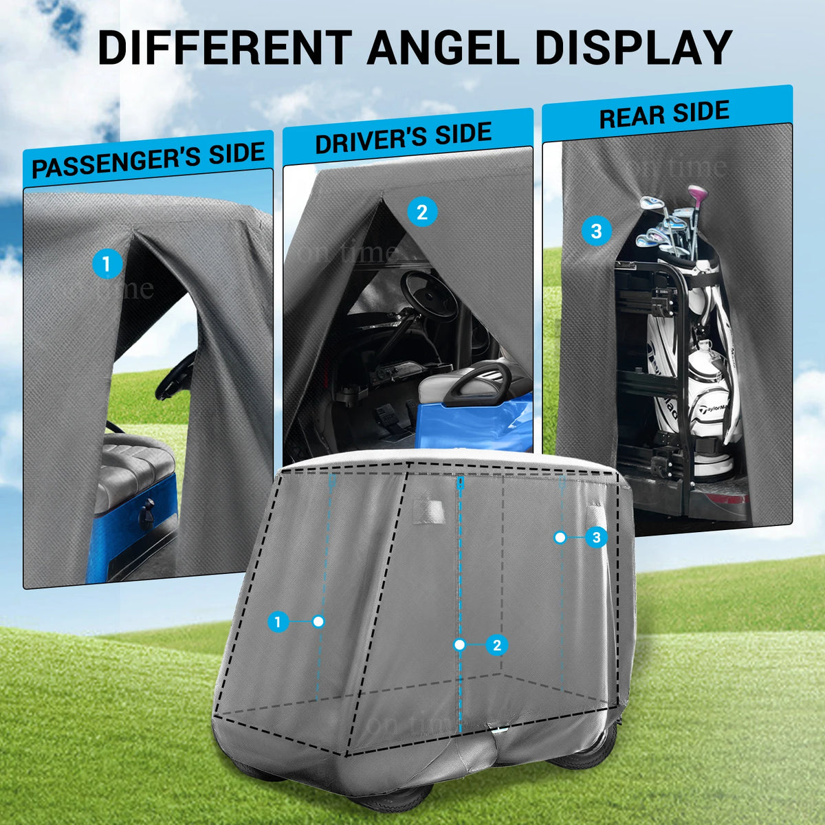 600D Heavy-Duty Golf Cart Cover – 4 Passenger – view 5