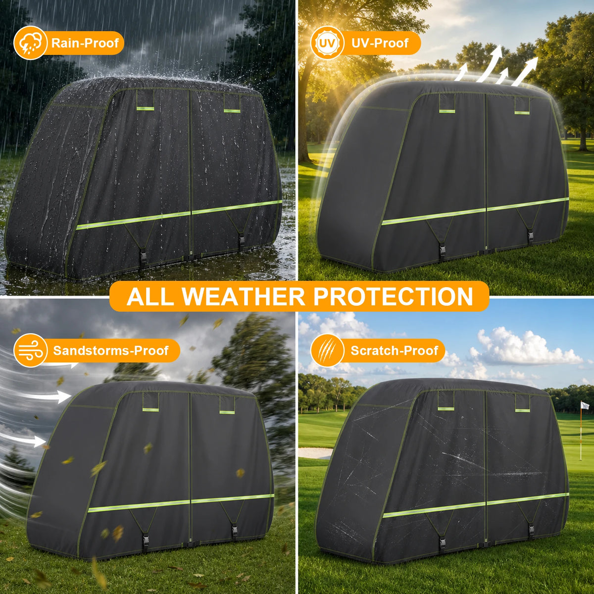 210D Lightweight Golf Cart Storage Cover – view 6