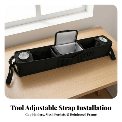 Golf Cart Storage Caddy with Insulated Cup Holders